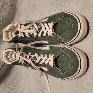 Men's green Vans Sk8-Hi  EUC